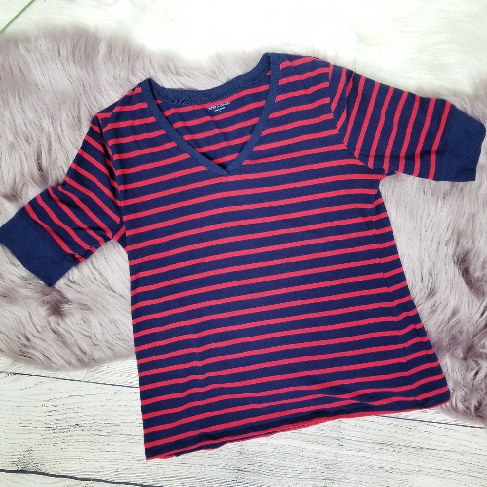 Cable & Gauge striped shirt